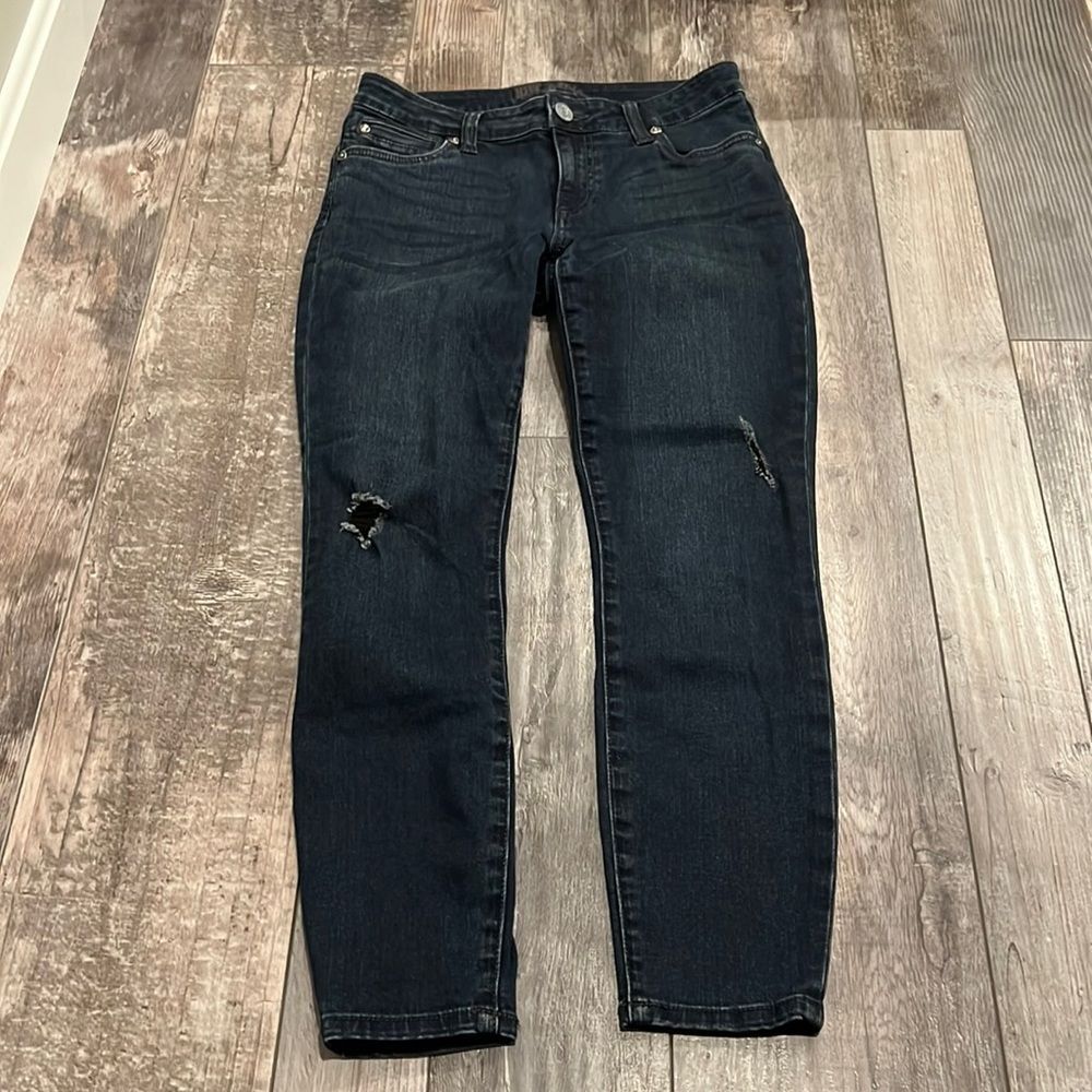 KFTK Grunge Goth Distressed Skinny Stretch Jeans Size 4